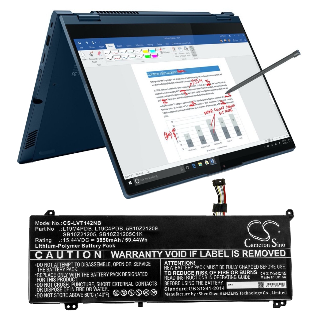 Laptop Akkus Lenovo CS-LVT142NB