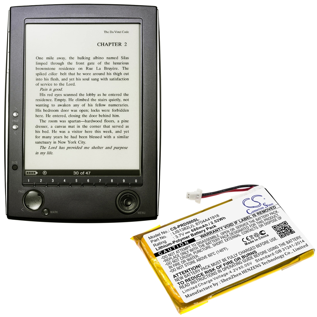 Ebook, eReader Akkus Sony CS-PRD500SL