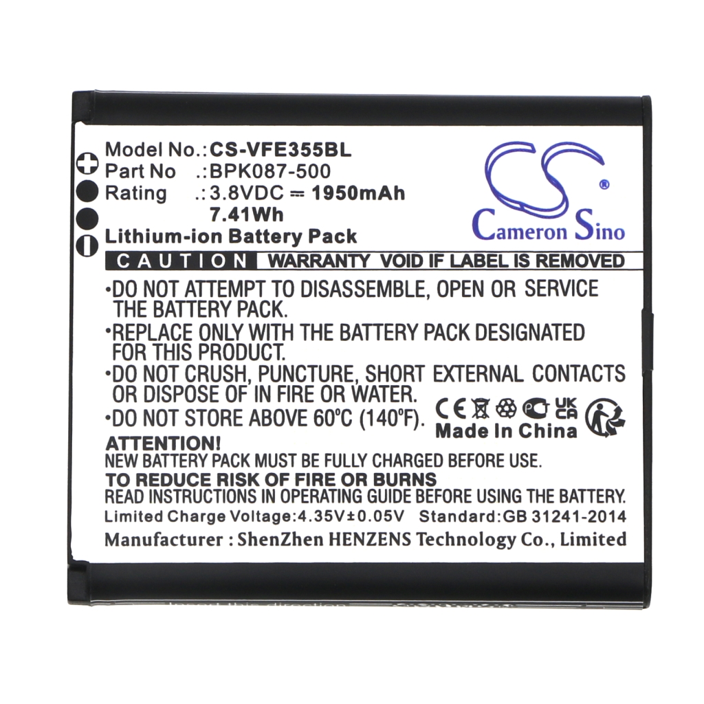 Bezahlterminal Akkus Verifone CS-VFE355BL